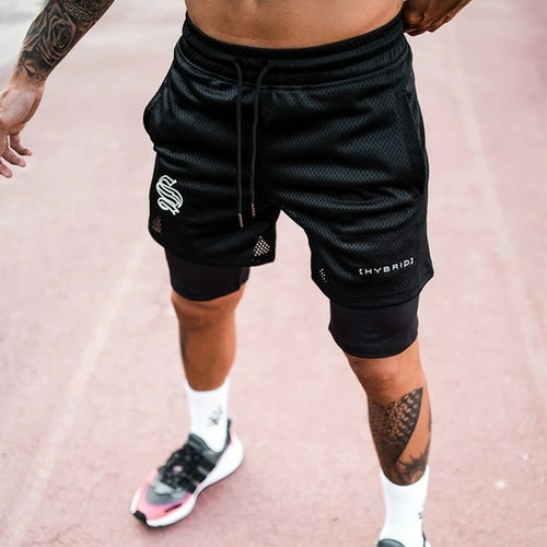 8-color!!! 2 In 1 Sport Camouflage Mesh Breathable Shorts Men