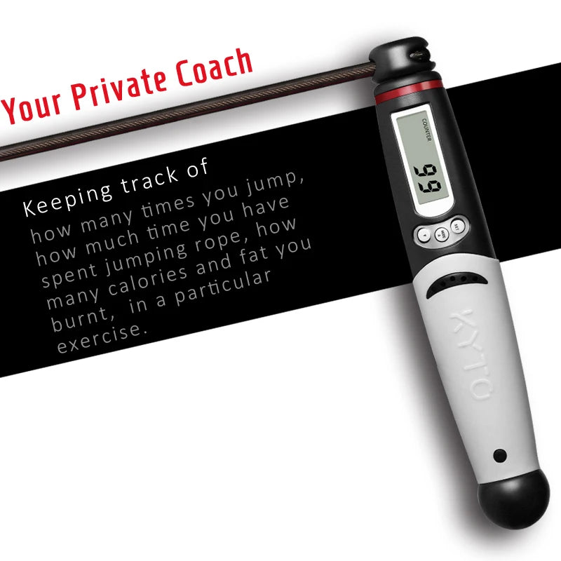 KYTO Jump Rope Digital Counter for Indoor/Outdoor Fitness Training