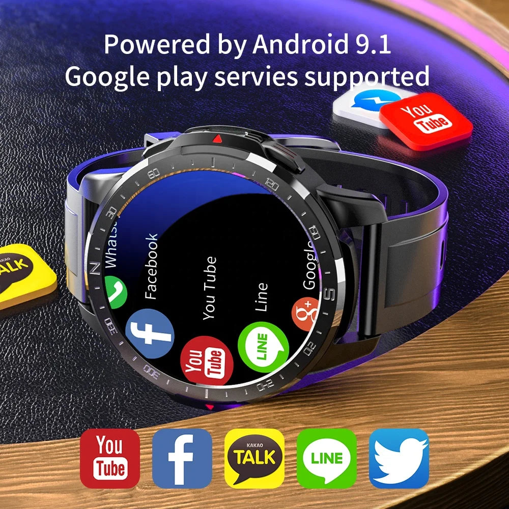 LOKMAT APPLLP 7 4GB+128GB SIM SmartWatch GPS 5G WIFI 1.6inchTouch