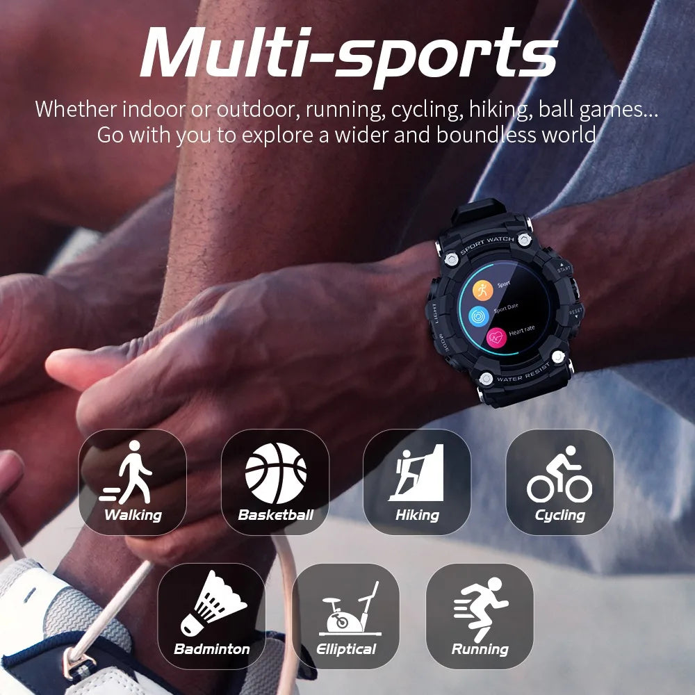 Fantion Full Touch Screen Fitness Tracker Sports Smart Watch Men Heart