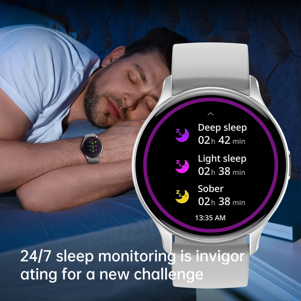AMOLED Smartwatch 466*466 QHD 24h Display Fitness Tracker Blood
