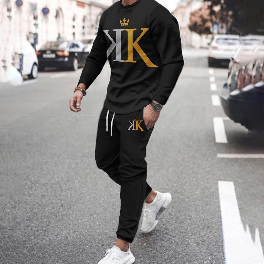 Men's New Arrival 2 Piece Fashion Oversized Casual Luxury Tracksuit