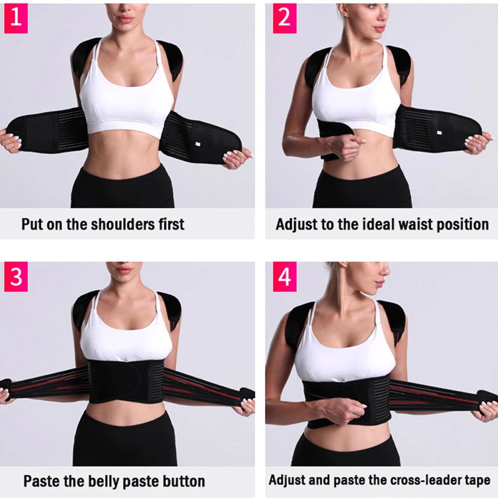 Adjustable full back Posture Corrector Belt Back Shoulder Posture Back