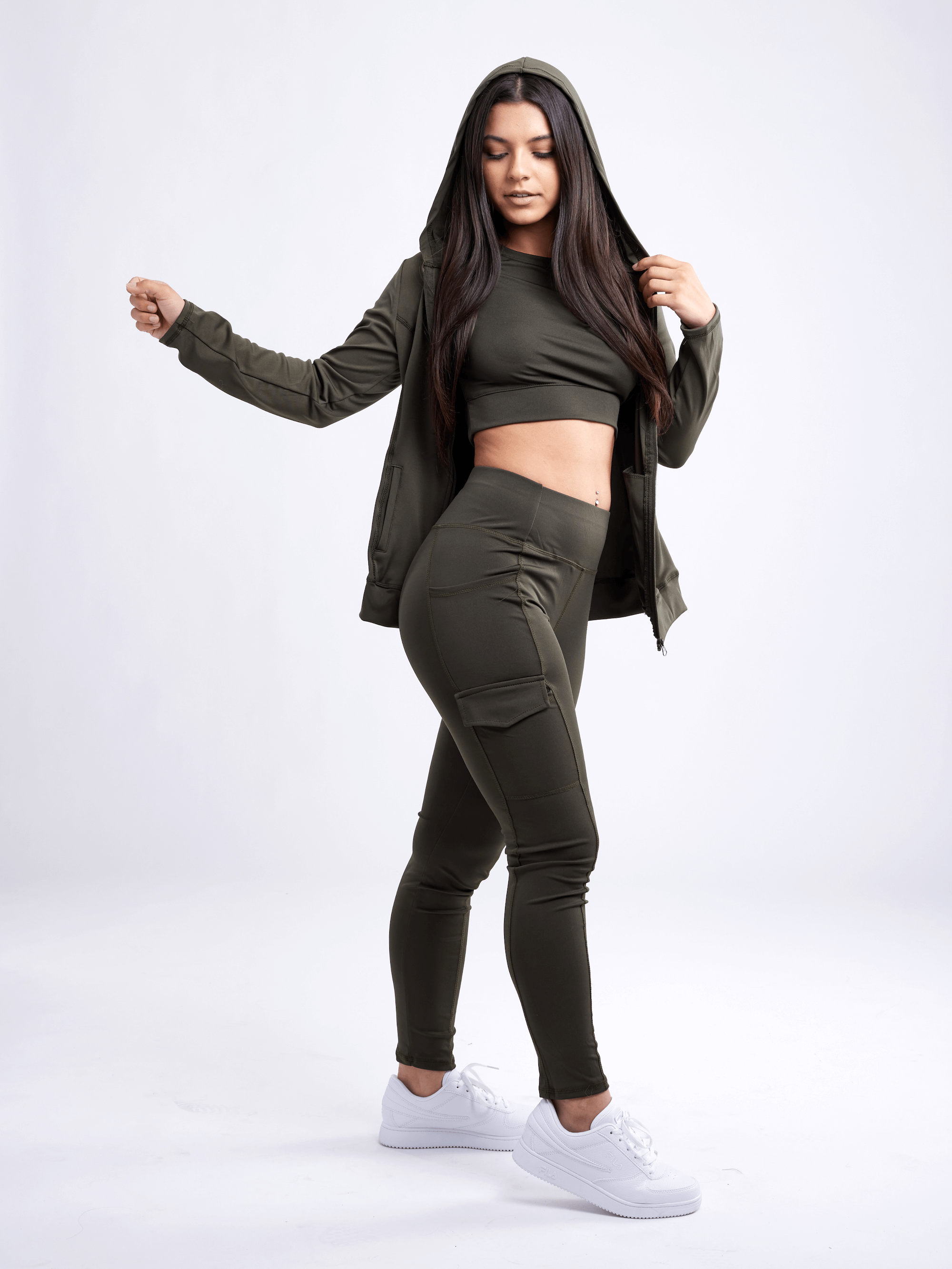 JupiterGear High-Waisted Leggings with Side Cargo Pockets