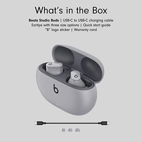 Beats Studio Buds – True Wireless Noise Cancelling Earbuds – Compatible with Apple & Android - Moon Gray
