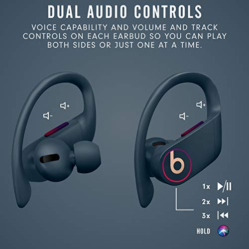 Powerbeats Pro Wireless Earphones - Apple H1 Headphone Chip, Class 1 Bluetooth - Navy