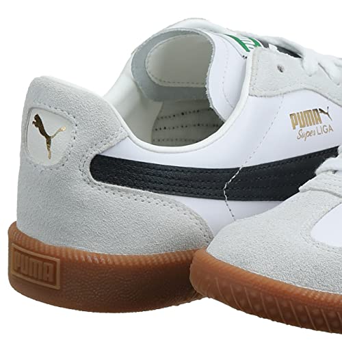 PUMA mens Super Liga Og Sneaker, Puma White-puma Black-puma Team Gold, 9.5 US