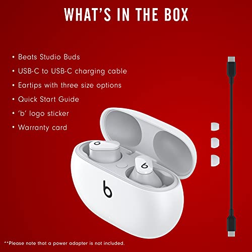 Beats Studio Buds – True Wireless Noise Cancelling Earbuds – Compatible with Apple & Android - White