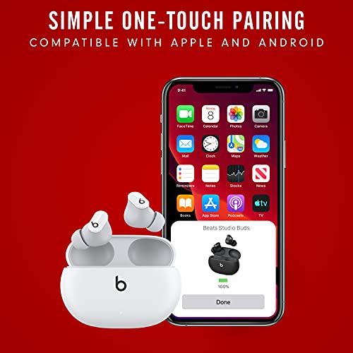 Beats Studio Buds – True Wireless Noise Cancelling Earbuds – Compatible with Apple & Android - White