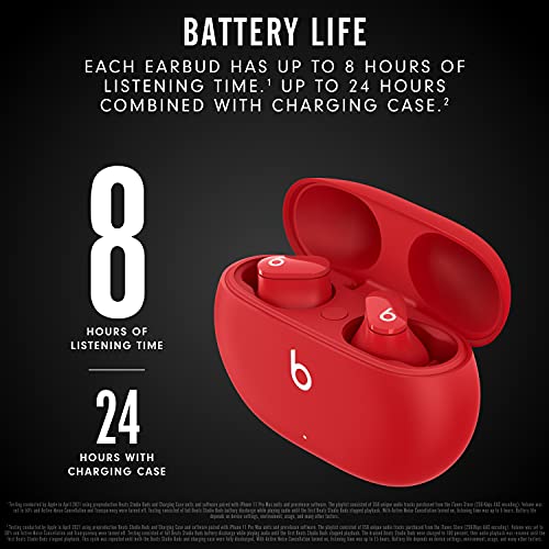 Beats Studio Buds – True Wireless Noise Cancelling Earbuds – Compatible with Apple & Android - Red