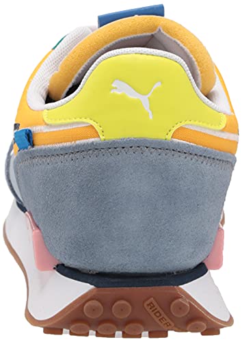 PUMA womens Future Rider Sneaker, China Blue-blue Fog-saffron, 12 US