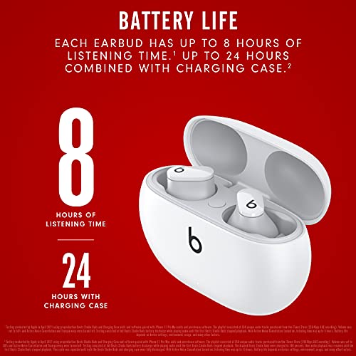 Beats Studio Buds – True Wireless Noise Cancelling Earbuds – Compatible with Apple & Android - White