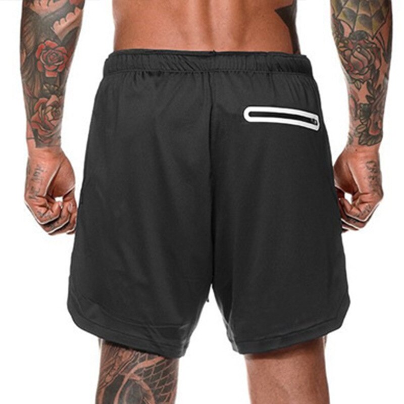 Double Layer Sports Pants Mobile Phone | Men's Gym Shorts Mobile -