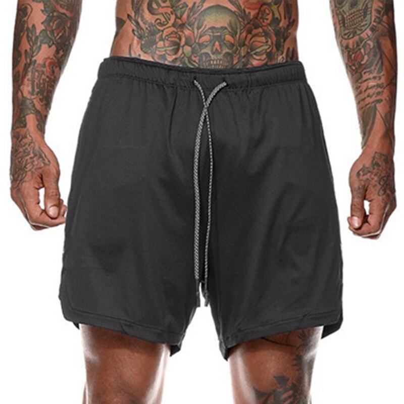 Double Layer Sports Pants Mobile Phone | Men's Gym Shorts Mobile -