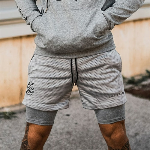 8-color!!! 2 In 1 Sport Camouflage Mesh Breathable Shorts Men