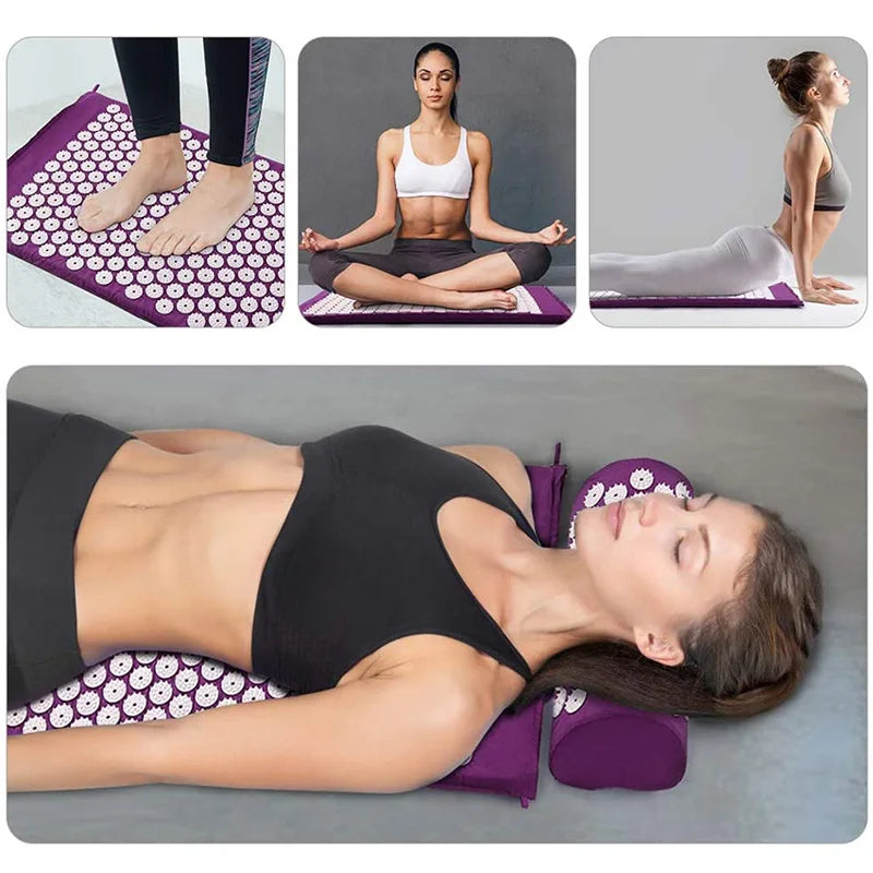 Acupressure Mat Sensi Massage Mat Pillow Set  applicator for Neck Foot