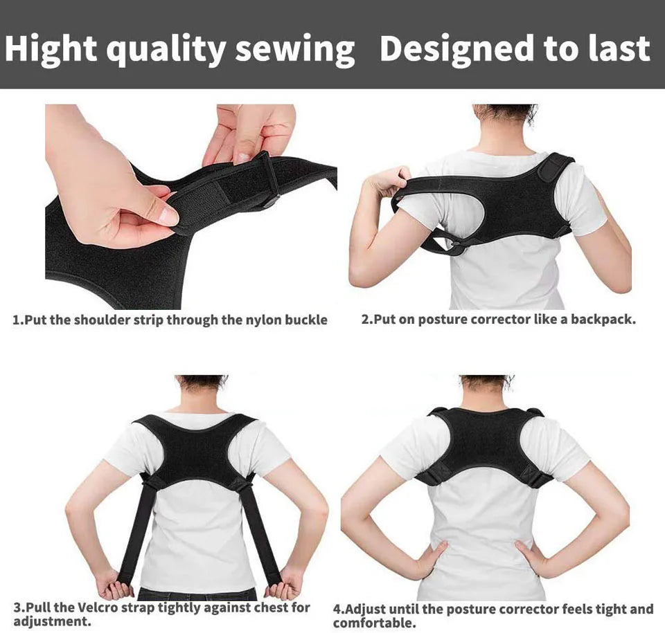 Boys Girls Adjustable Posture Corrector Back Support Children Shoulder