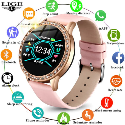 LIGE Women's 2020 Blood Pressure & Heart Rate Monitoring Smart Watch