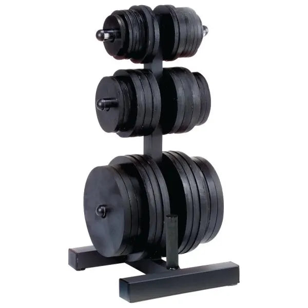 Body Solid Tools Olympic Weight Tree And Bar Holder 3 X 3" & 2 X 3" Steel Frame