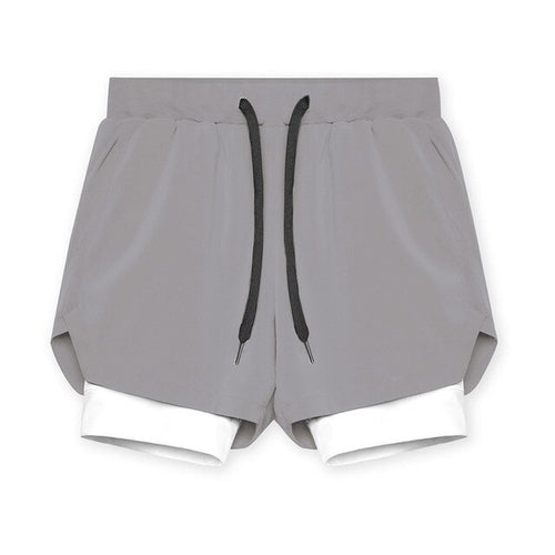 Running Shorts Men Breathable Gyms Bodybuilding Workout Shorts Double