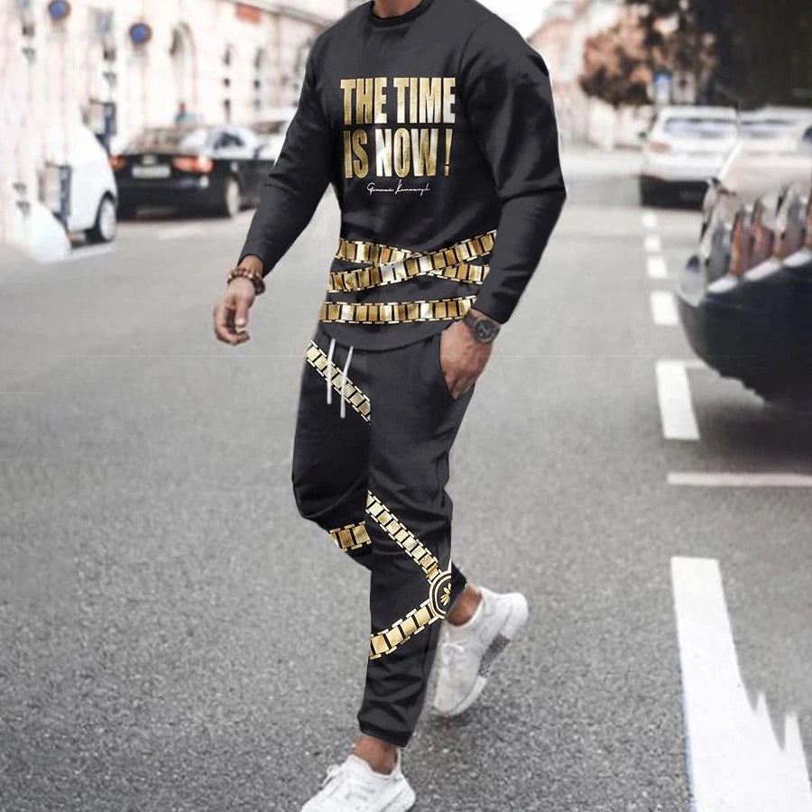 Men's New Arrival  2 Piece Fashion Oversized Casual Luxury Tracksuit