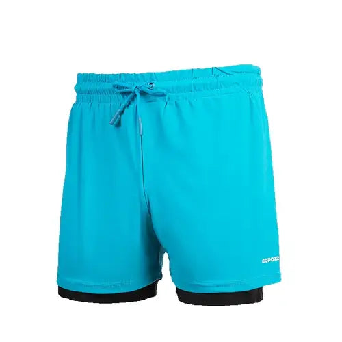 COPOZZ Men Swimming Trunks with Compression Liner 2 in 1 Quick Dry