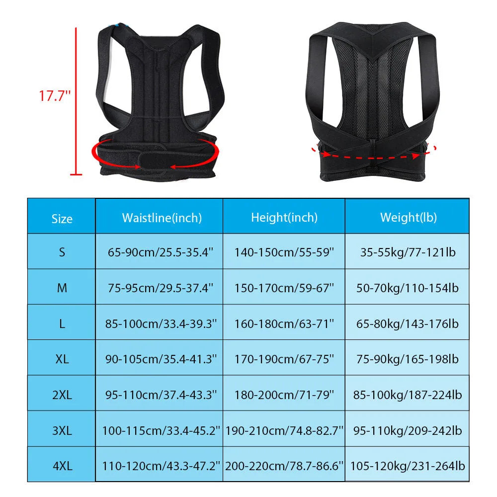 Back Posture Corrector for Upper and Lower Back Pain Relief,Adjustable