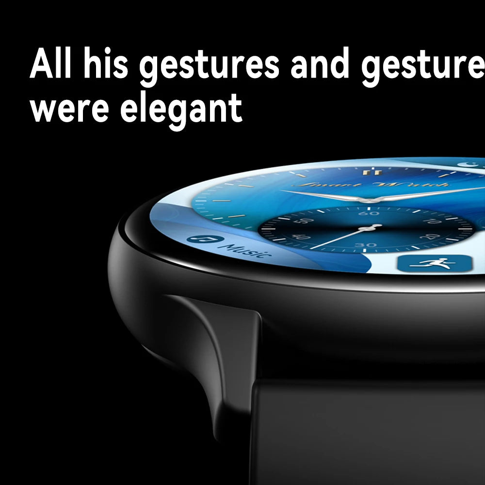 AMOLED Smartwatch 466*466 QHD 24h Display Fitness Tracker Blood