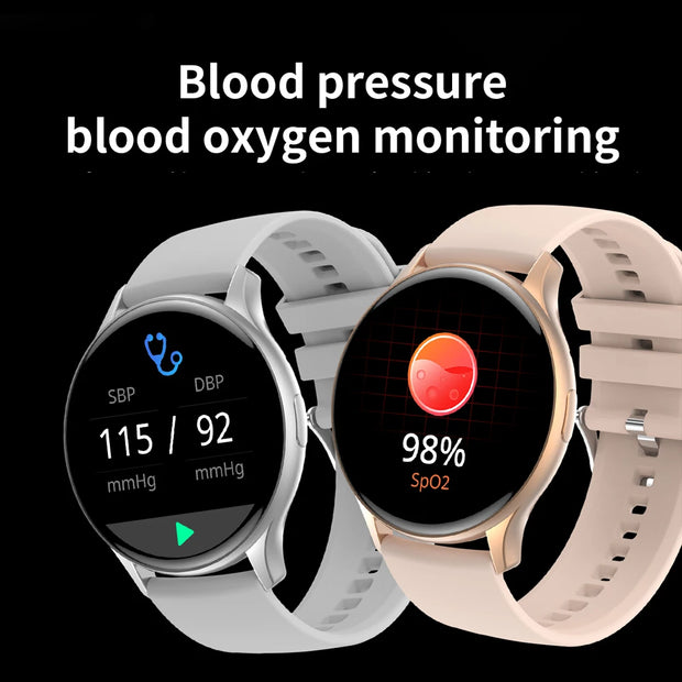 AMOLED Smartwatch 466*466 QHD 24h Display Fitness Tracker Blood