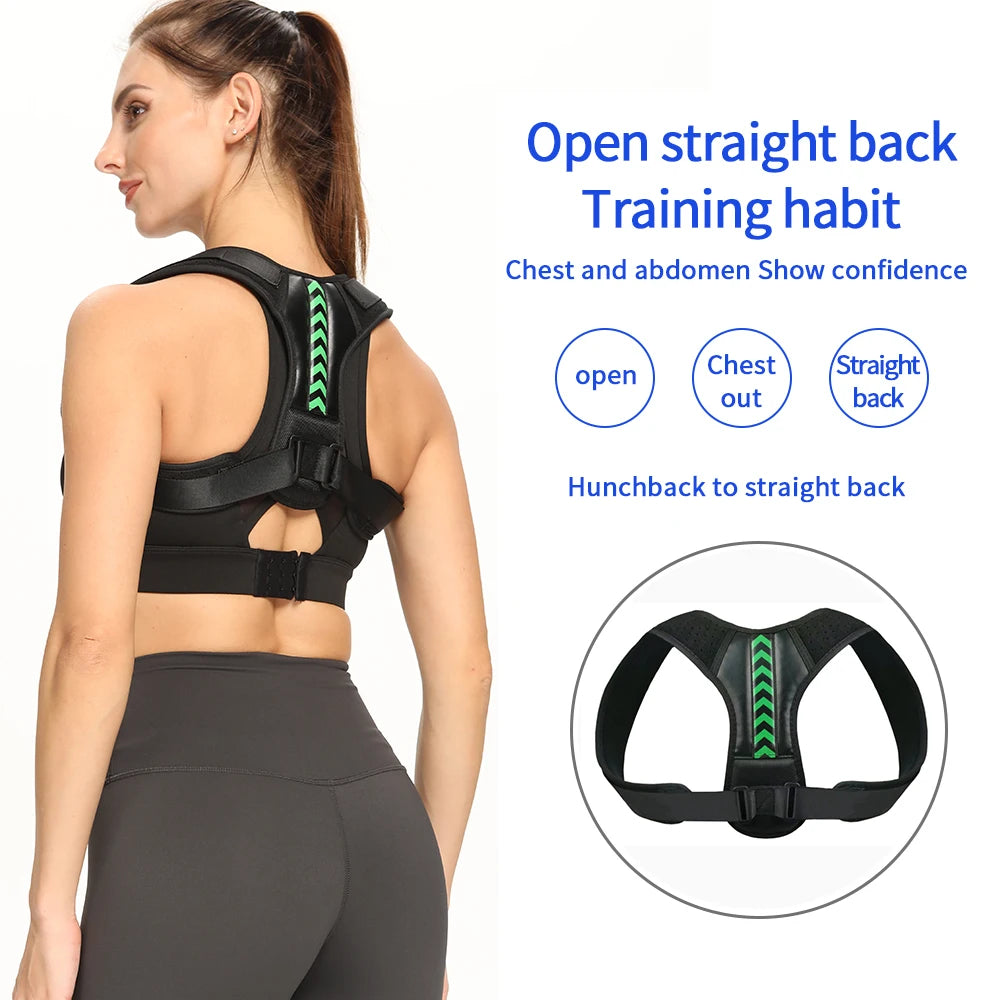 Adjustable Back Posture Corrector Belt Clavicle Spine Men Women Home