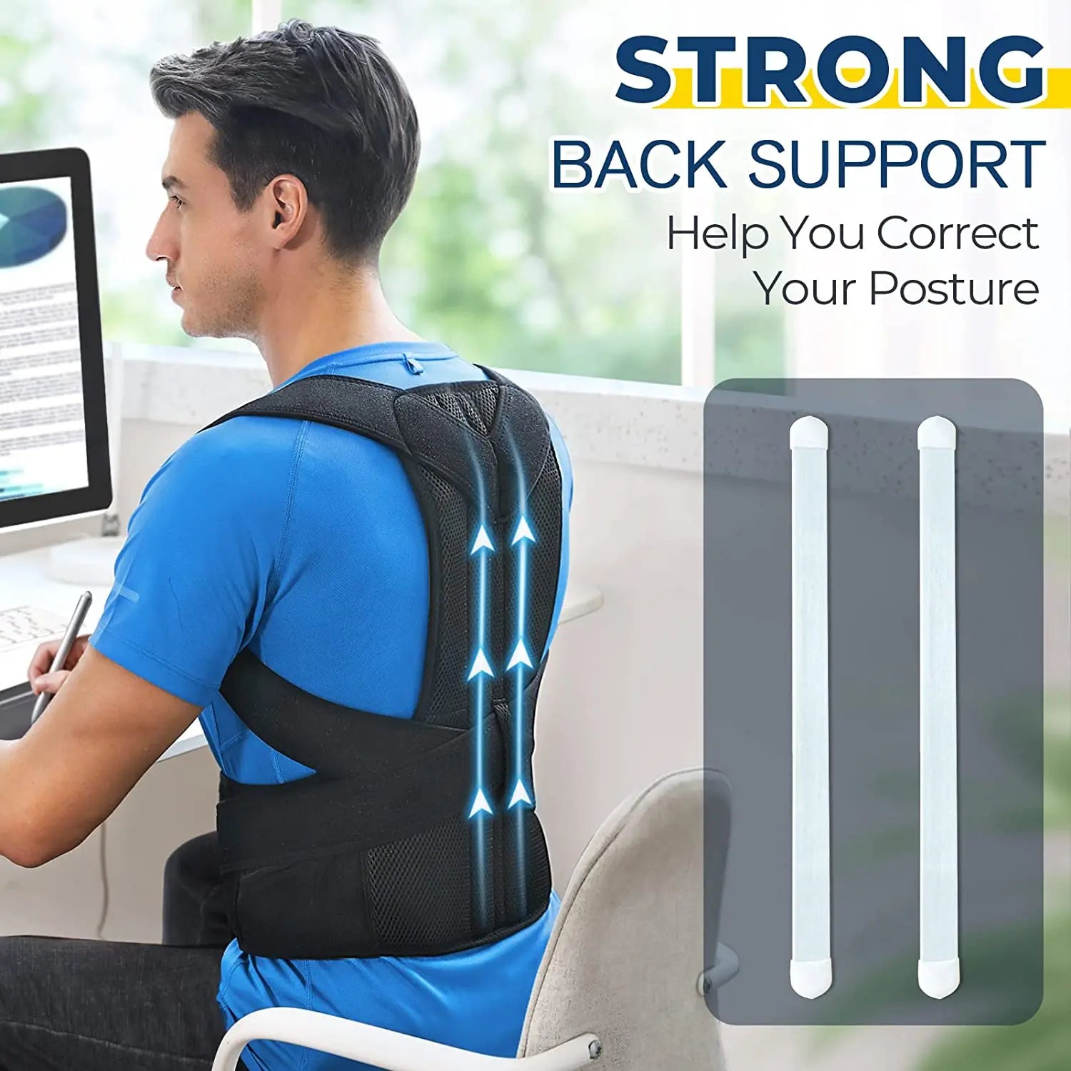 Back Posture Corrector for Upper and Lower Back Pain Relief,Adjustable