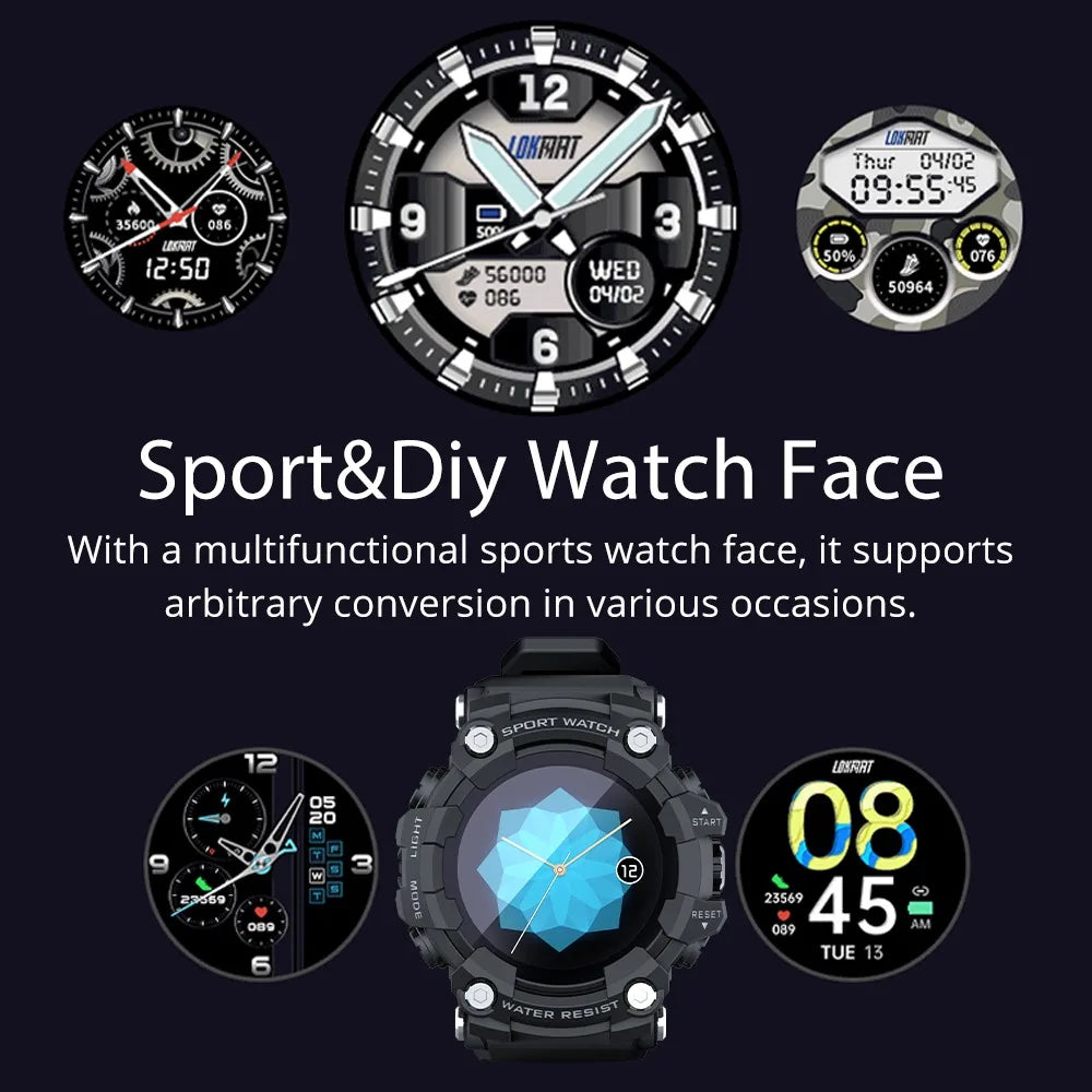 Fantion Full Touch Screen Fitness Tracker Sports Smart Watch Men Heart
