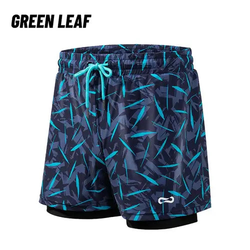 COPOZZ Men Swimming Trunks with Compression Liner 2 in 1 Quick Dry