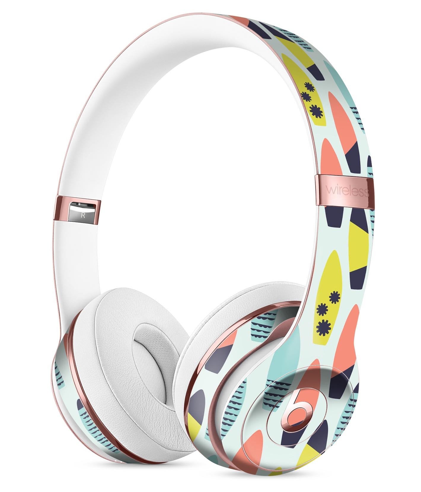 Vibrant Colored Surfboard Pattern Full-Body Skin Kit for the Beats by