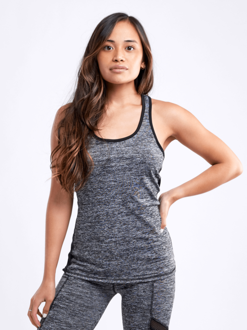Sports Tank Top with Side Mesh Panels