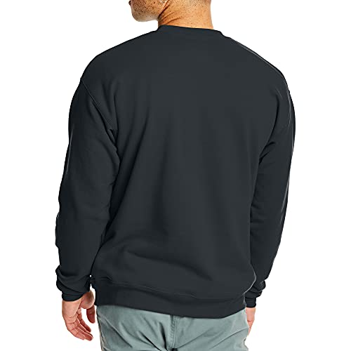 Hanes Men's EcoSmart Sweatshirt, Black, Large