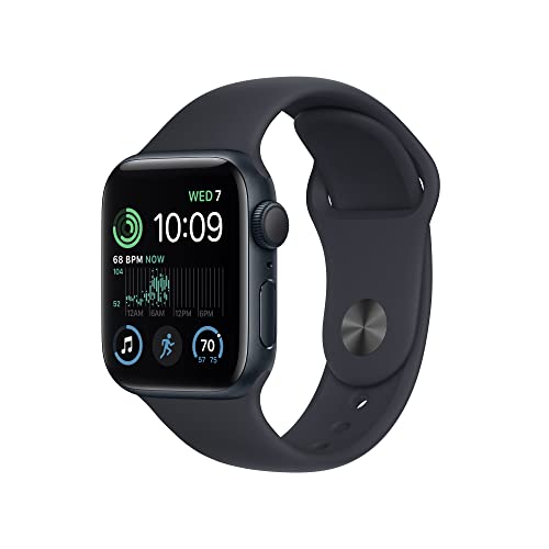 Apple Watch SE (2nd Gen) [GPS 40mm] Smart Watch w/Midnight Aluminum Case & Midnight Sport Band - S/M