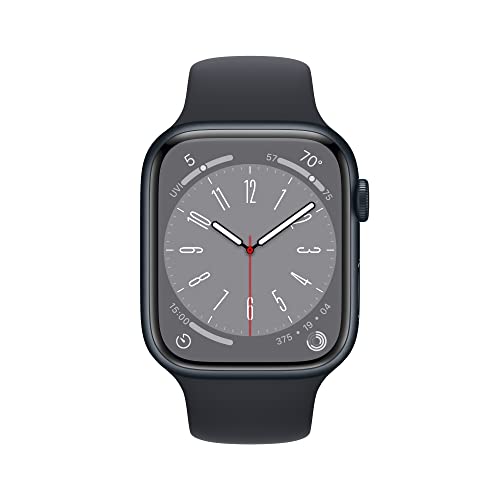 Apple Watch Series 8 GPS 45mm Midnight Aluminium Case with Midnight Sport Band - S/M