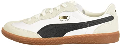 PUMA mens Super Liga Og Sneaker, Puma White-puma Black-puma Team Gold, 9.5 US