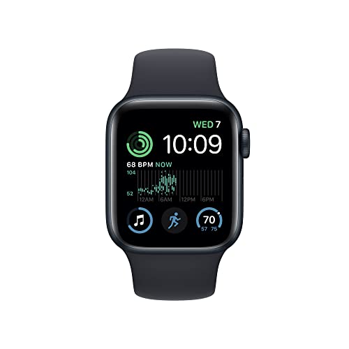 Apple Watch SE (2nd Gen) [GPS 40mm] Smart Watch w/Midnight Aluminum Case & Midnight Sport Band - S/M