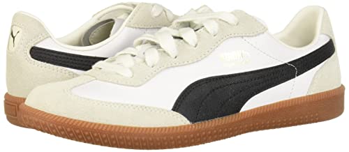PUMA mens Super Liga Og Sneaker, Puma White-puma Black-puma Team Gold, 9.5 US