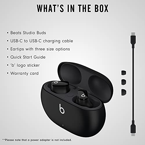Beats Studio Buds – True Wireless Noise Cancelling Earbuds – Compatible with Apple & Android - Black