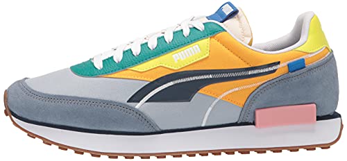 PUMA womens Future Rider Sneaker, China Blue-blue Fog-saffron, 12 US