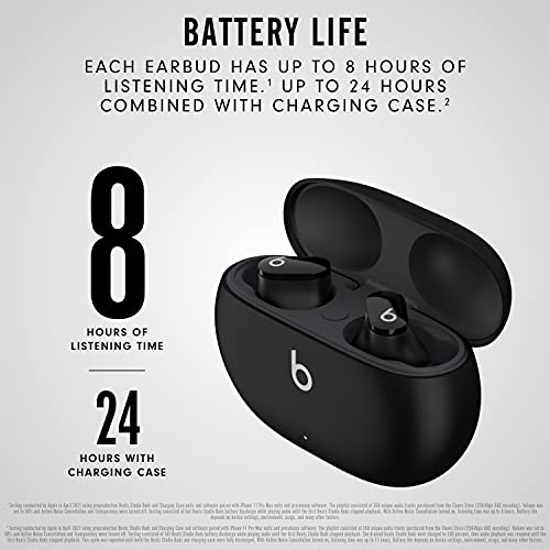 Beats Studio Buds – True Wireless Noise Cancelling Earbuds – Compatible with Apple & Android - Black