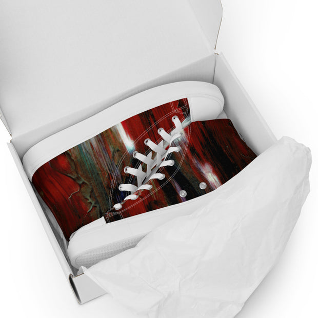 Gianneli Colours Handmade Men’s High Top Canvas Shoes-14
