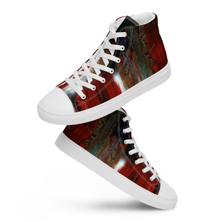 Gianneli Colours Handmade Men’s High Top Canvas Shoes-11
